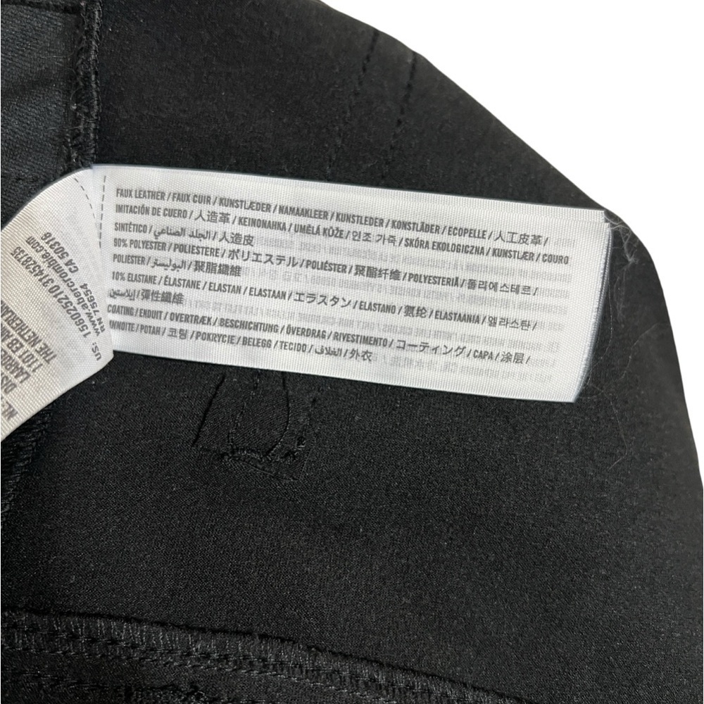 Abercrombie and Fitch Women's Faux Leather Leggings Black Size 14 - Picture 7 of 8